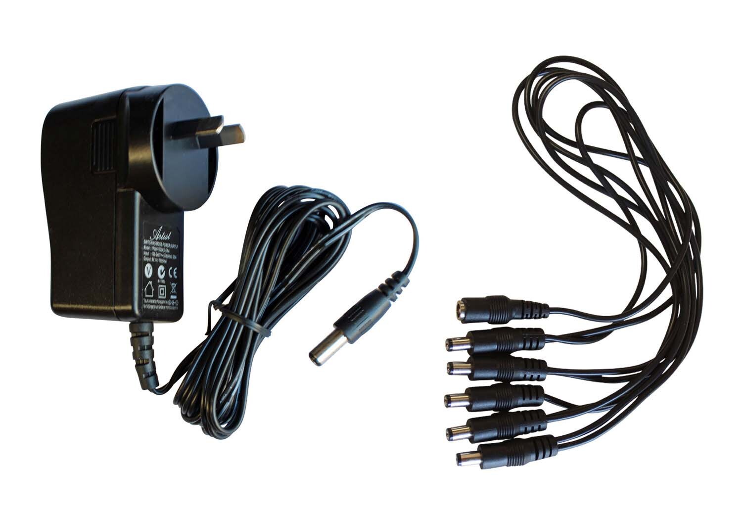 Artist DC9+DC5 9 Volt Adaptor & 5 Way Guitar Effects Pedal Daisy Chain