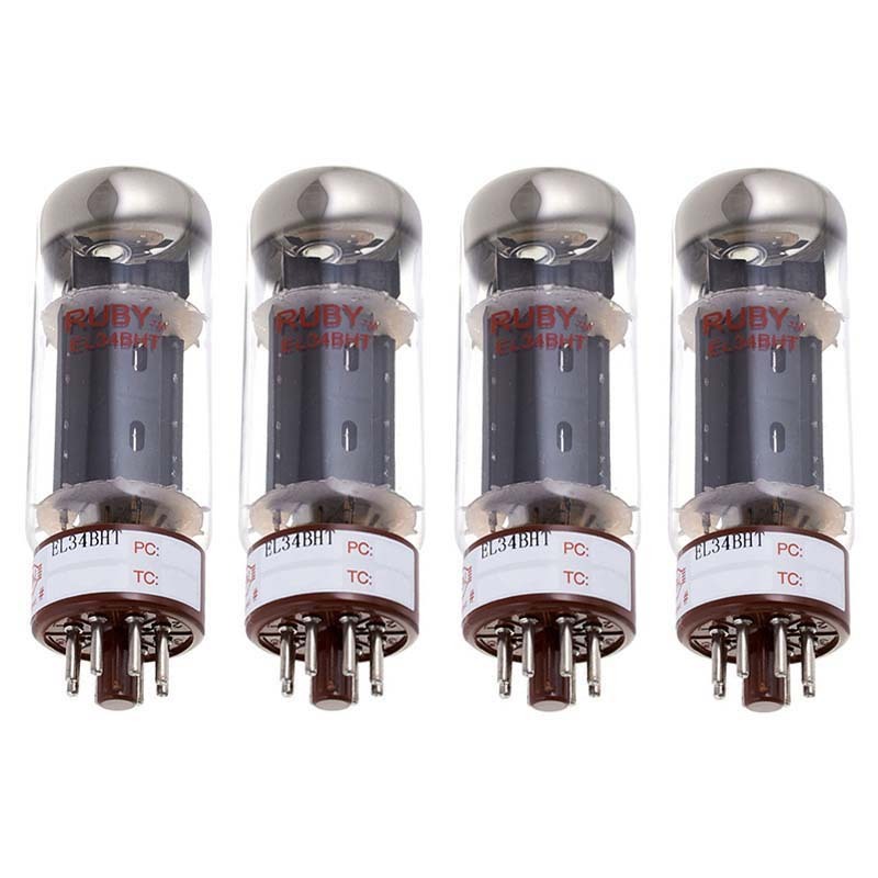 Ruby EL34BHT4P Power Vacuum Tube Matched Quad Ruby Tubes